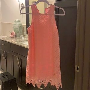 Pink lace dress
